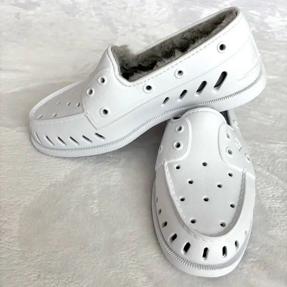 SPERRY Authentic Original Float Cozy Slip-On White Boat Shoe--NEW--8 - Picture 2 of 16